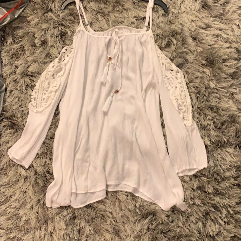 long white flow long sleeve